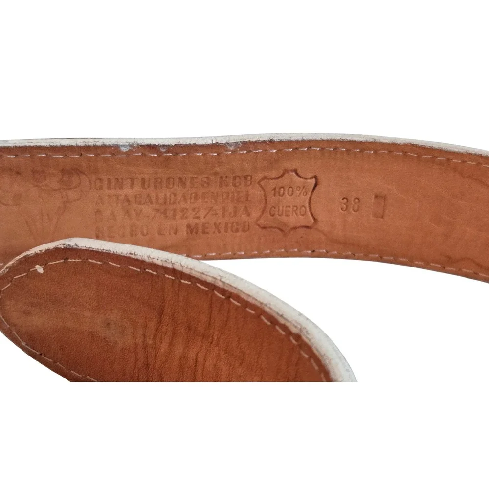 Cinturones KCB Mexican Leather Belt Sz 38 Horse Embroidery Western Cowboy‎